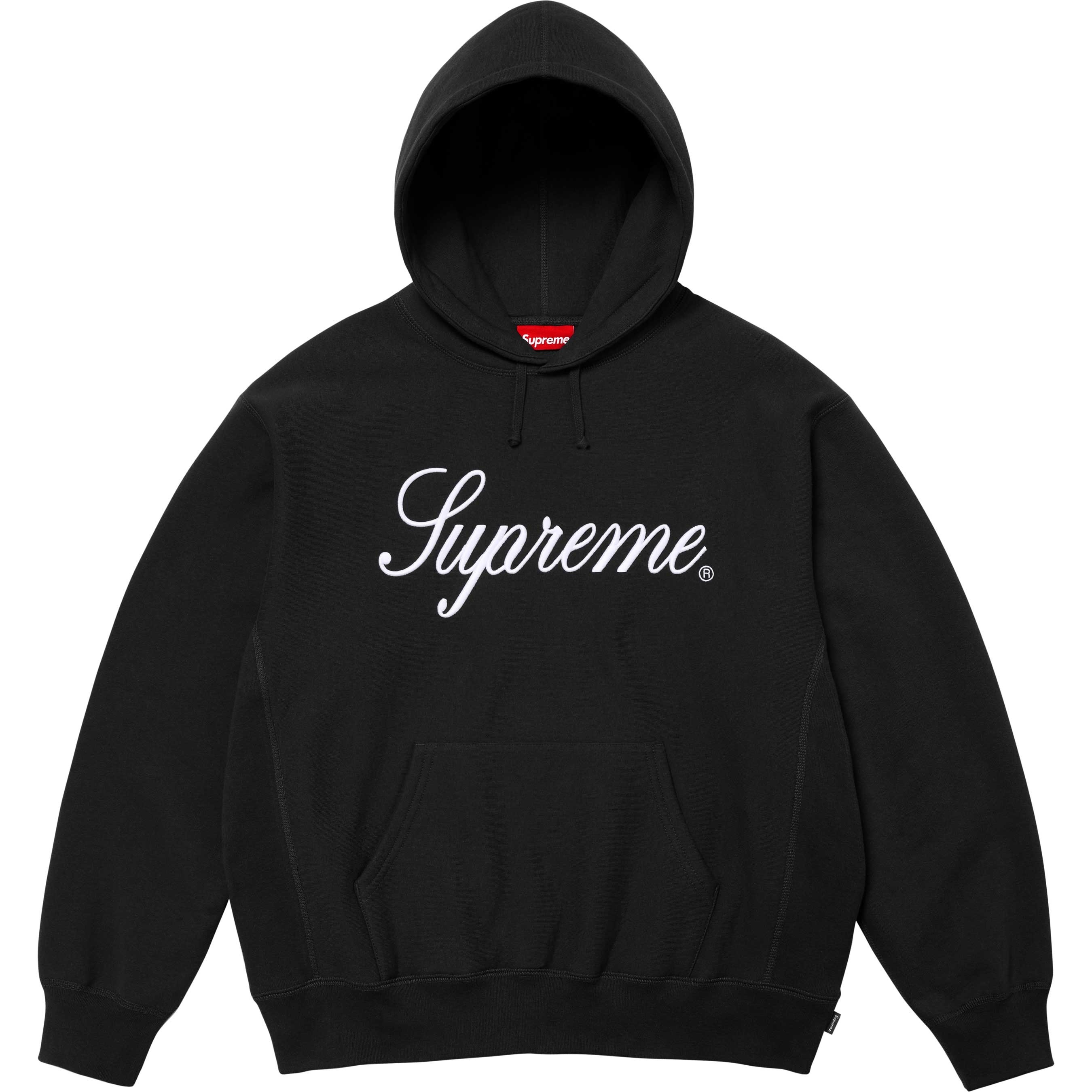 Embroidered Script Hooded Sweatshirt view 3